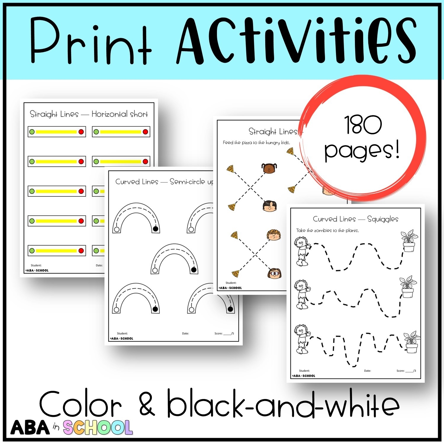 Trace Lines And Shape Tracing Activities