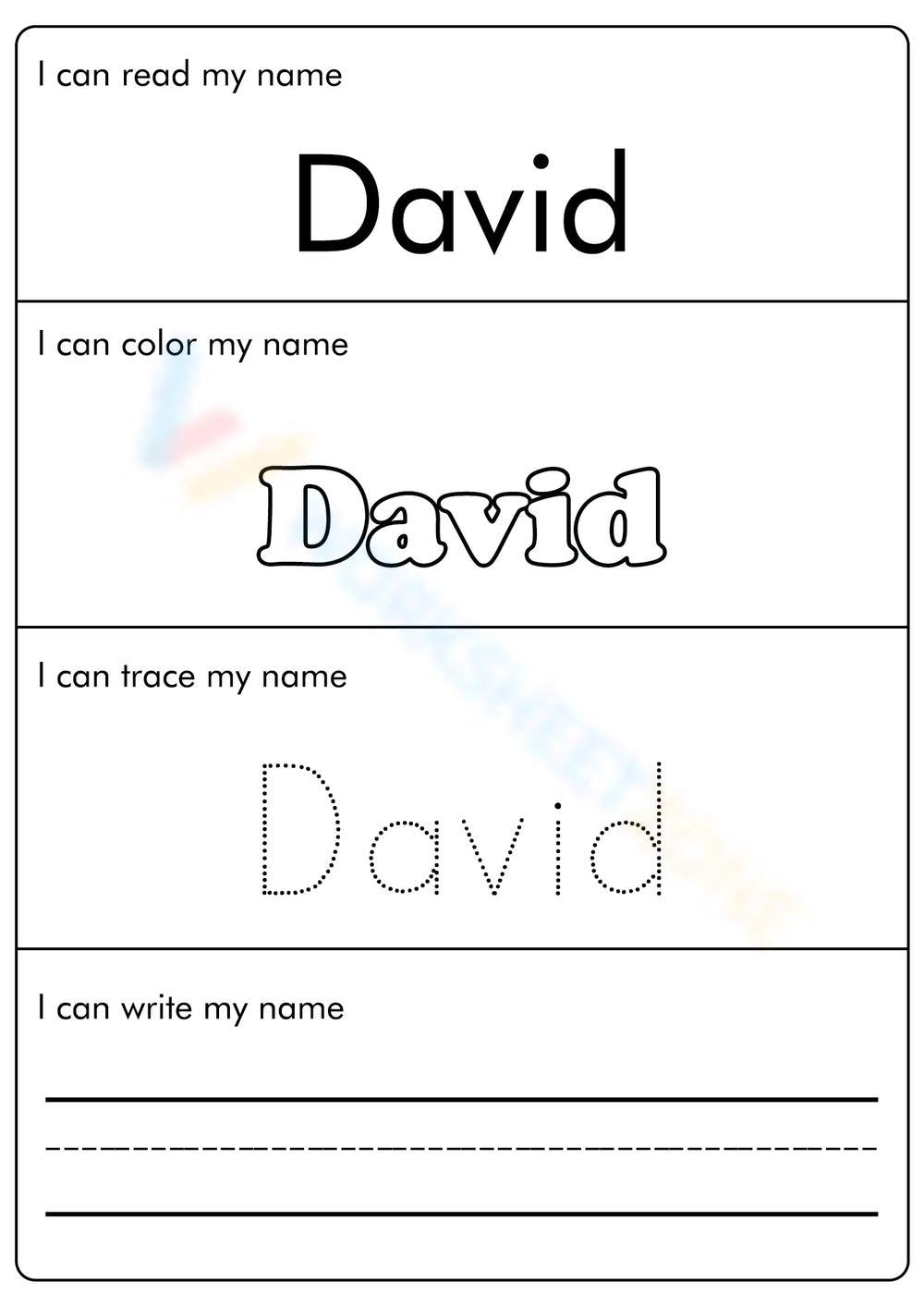 Tracing Name Worksheets 2025