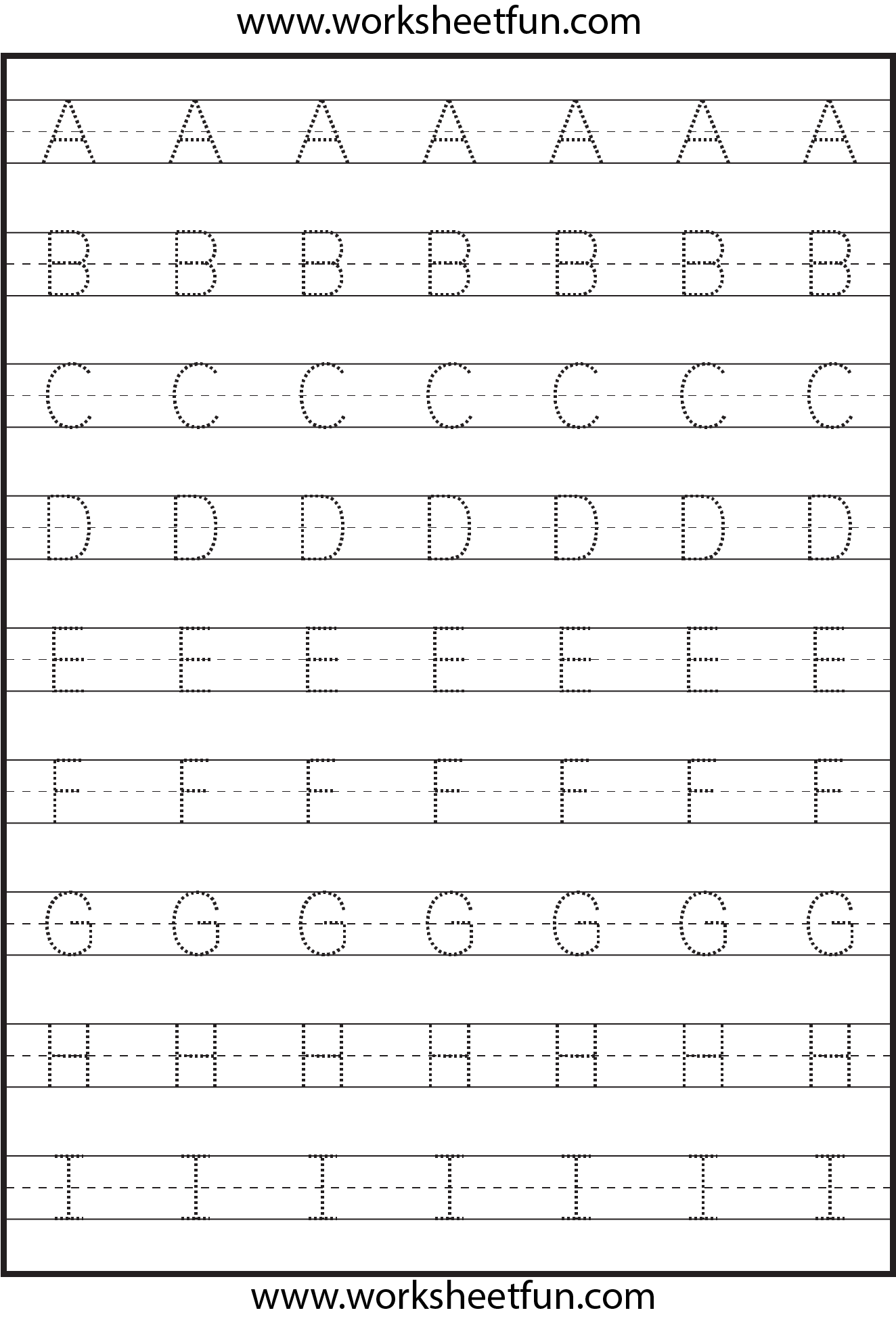 Trace Letters Worksheet Printable