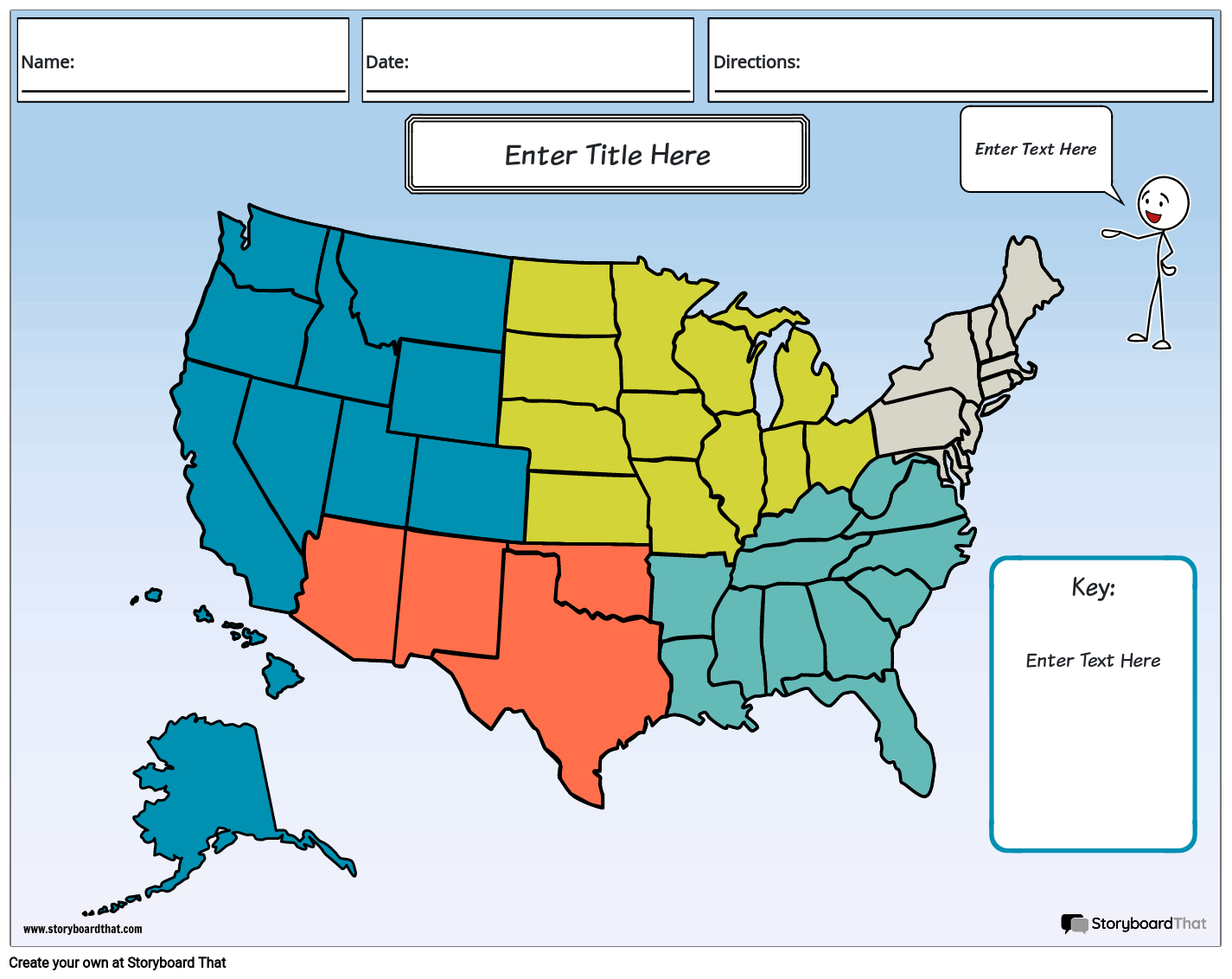 Free Printable U.S. Regions Worksheets