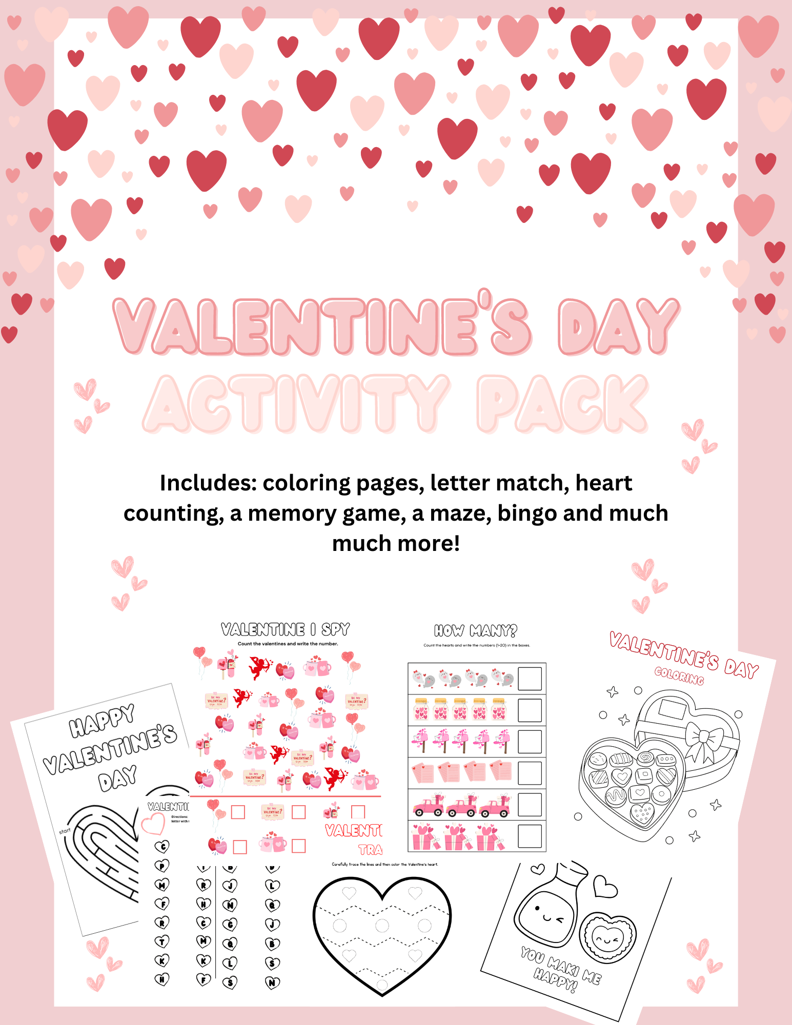 Valentine s Day Activity Pack Free Printable For Kids Tiaras 