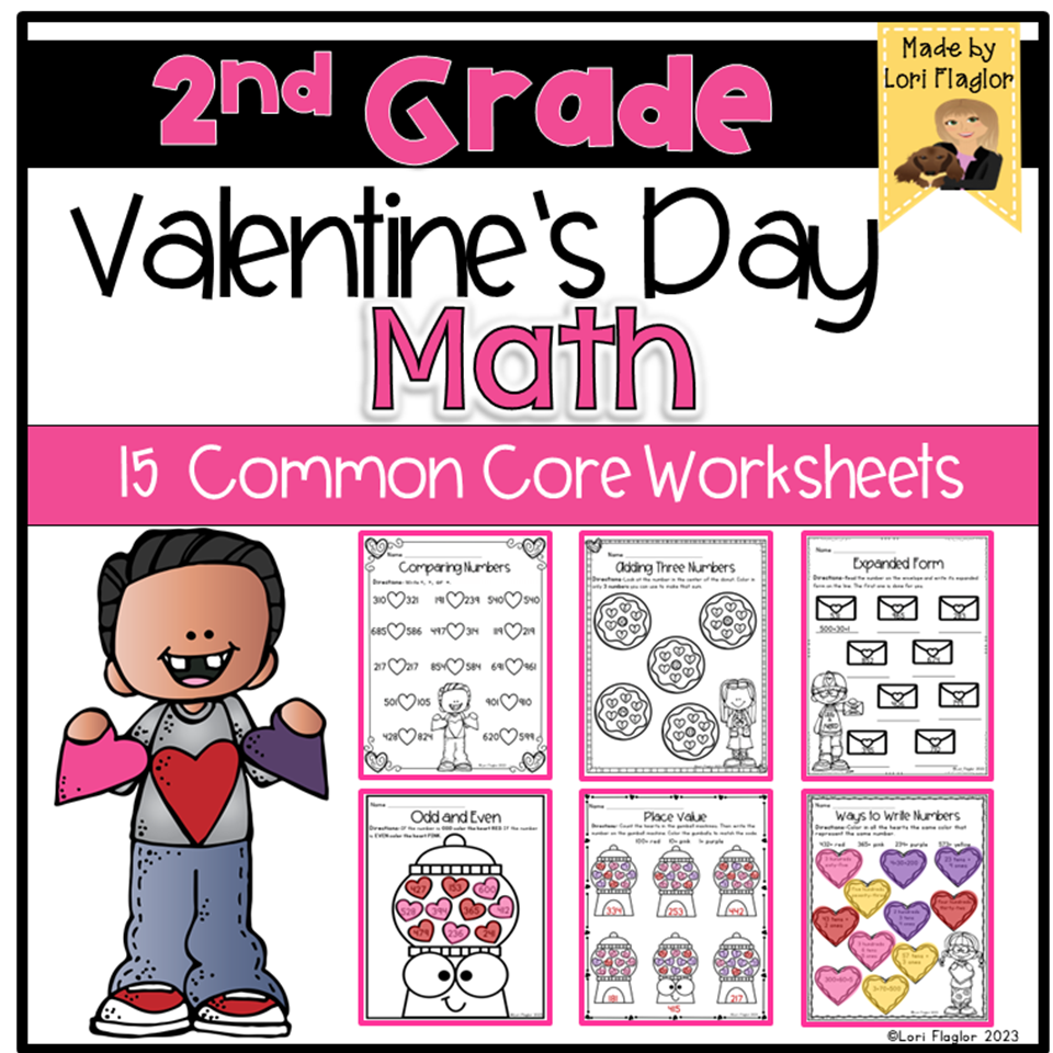 Valentine s Day Math 2nd Grade Printables Made By Teachers