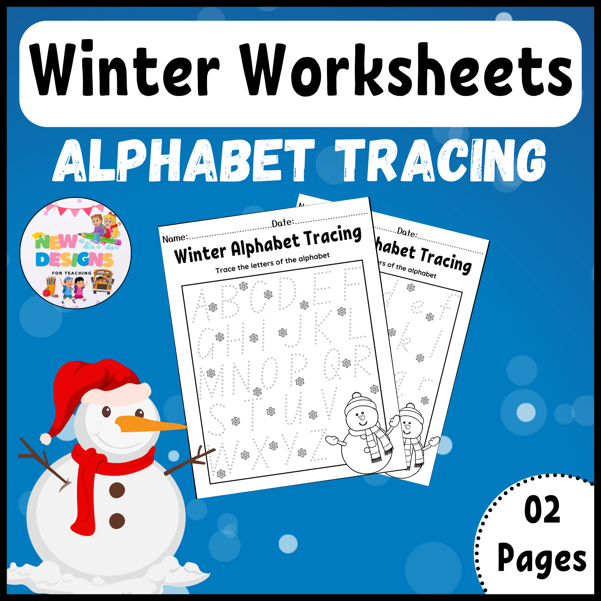 Winter Alphabet Tracing Printable Winter Alphabet Worksheets Made By Teachers