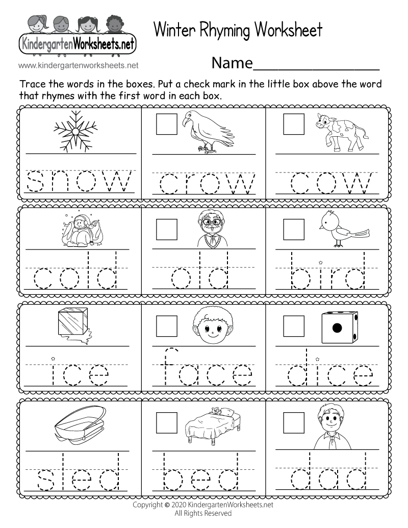 Winter Rhyming Worksheet Free Printable Digital U0026 PDF Winter Rhyming Worksheet Free Printable Digital U0026 PDF