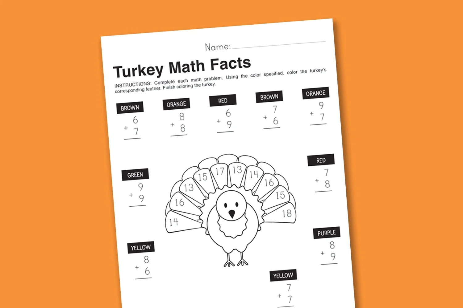 Math Facts Worksheets Printable