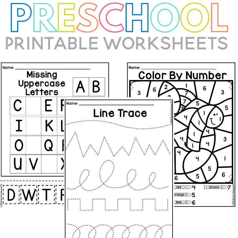 8 free printable preschool worksheets for learning fun sarah
