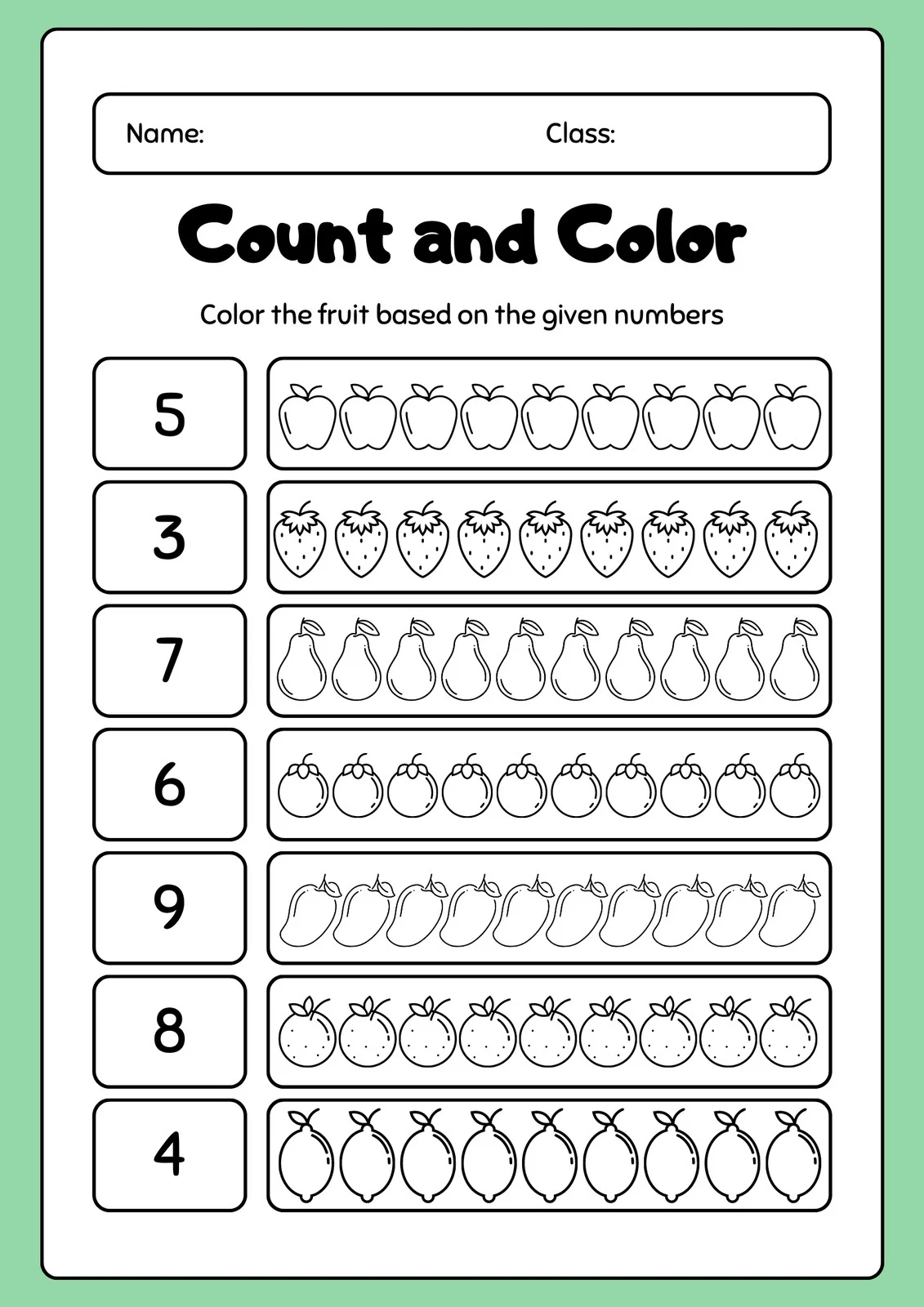 Free Printable Preschool Worksheets Free