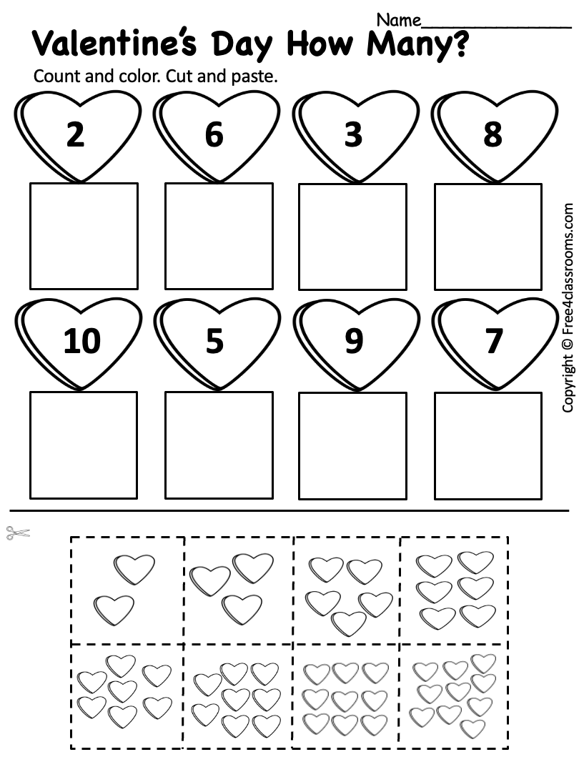Free Printable Valentine's Worksheets