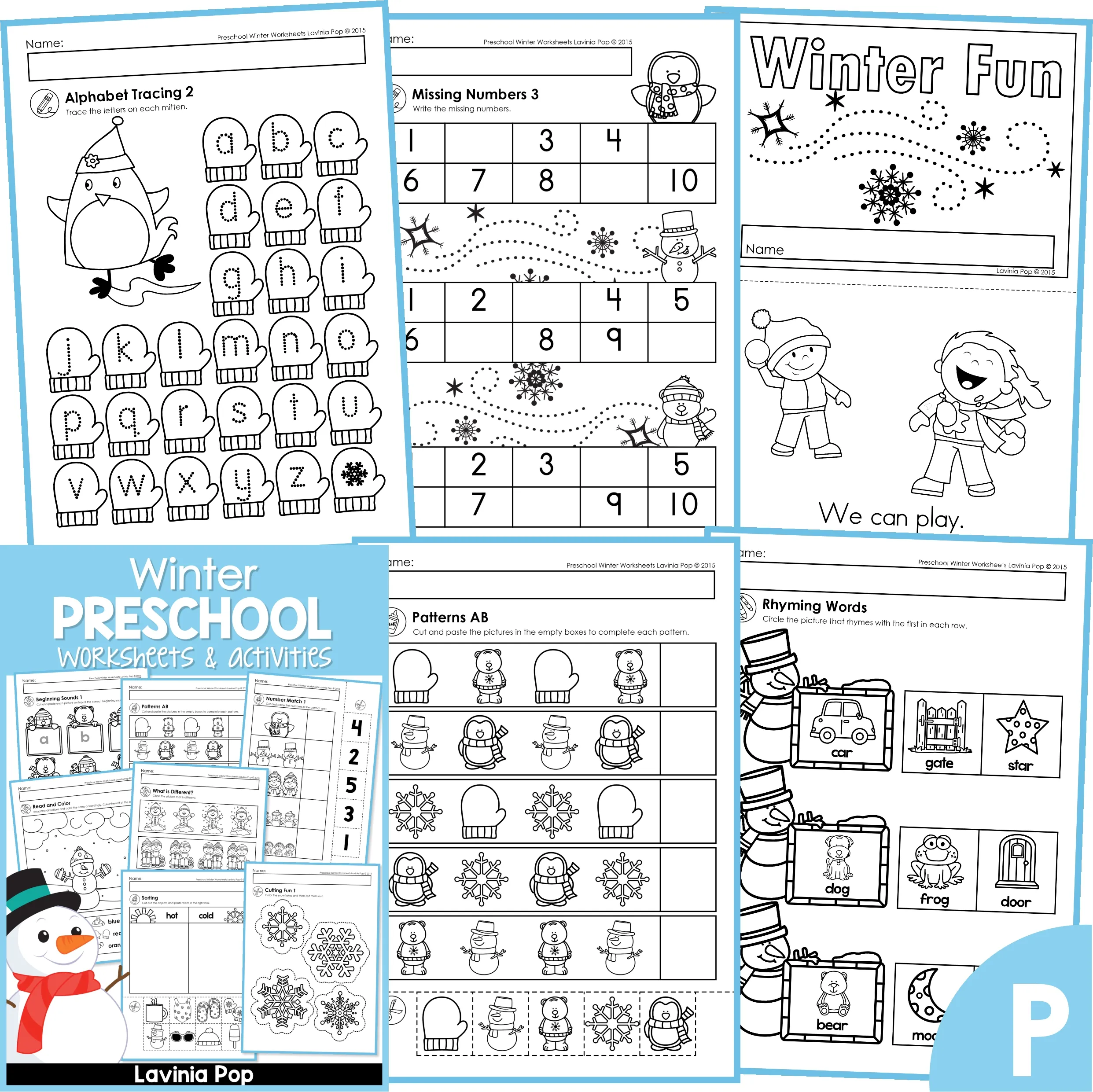 Free Printable Winter Preschool Worksheets Free Printable Winter Preschool Worksheets